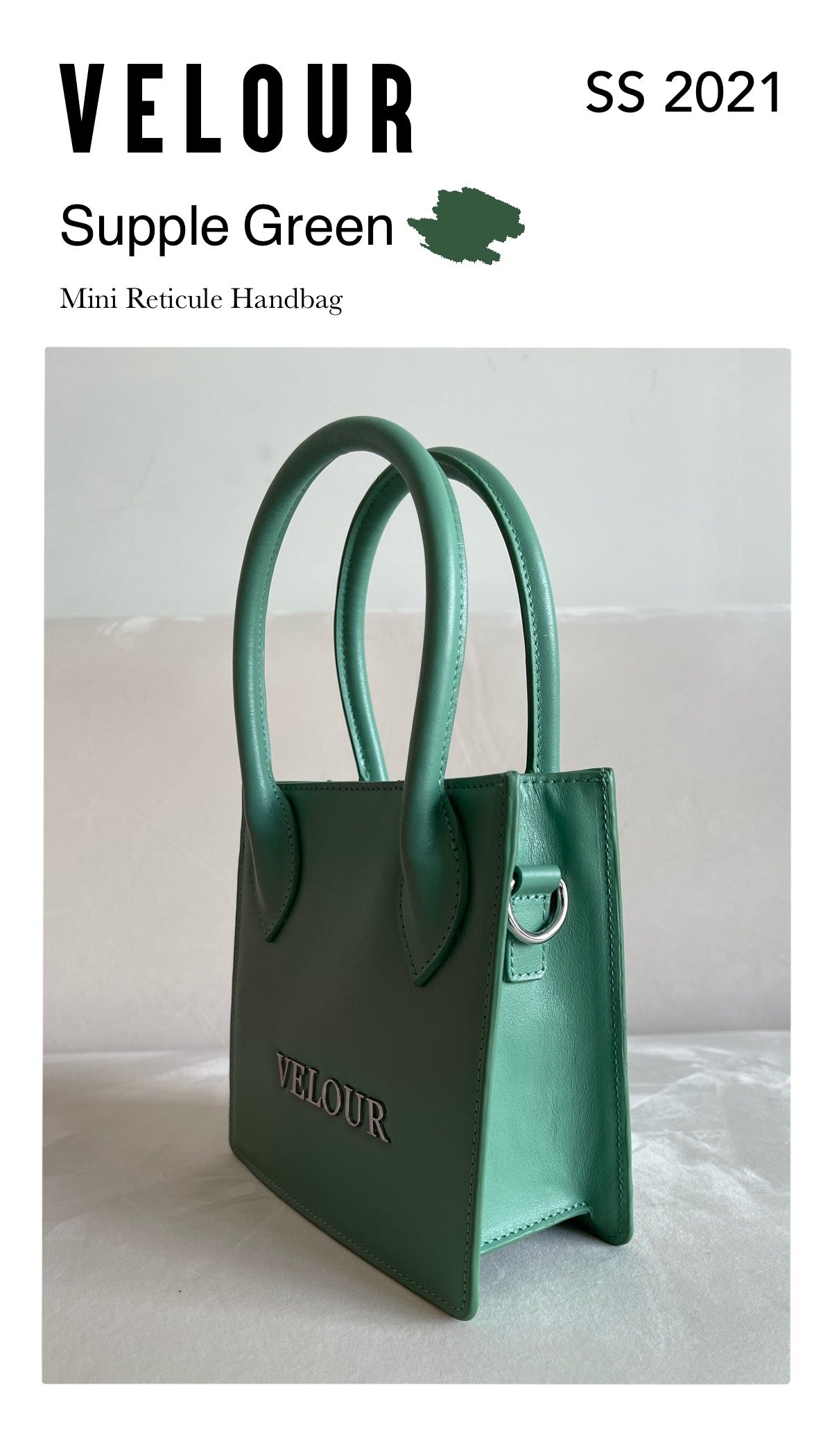 Supple Green Mini Reticule Handbag