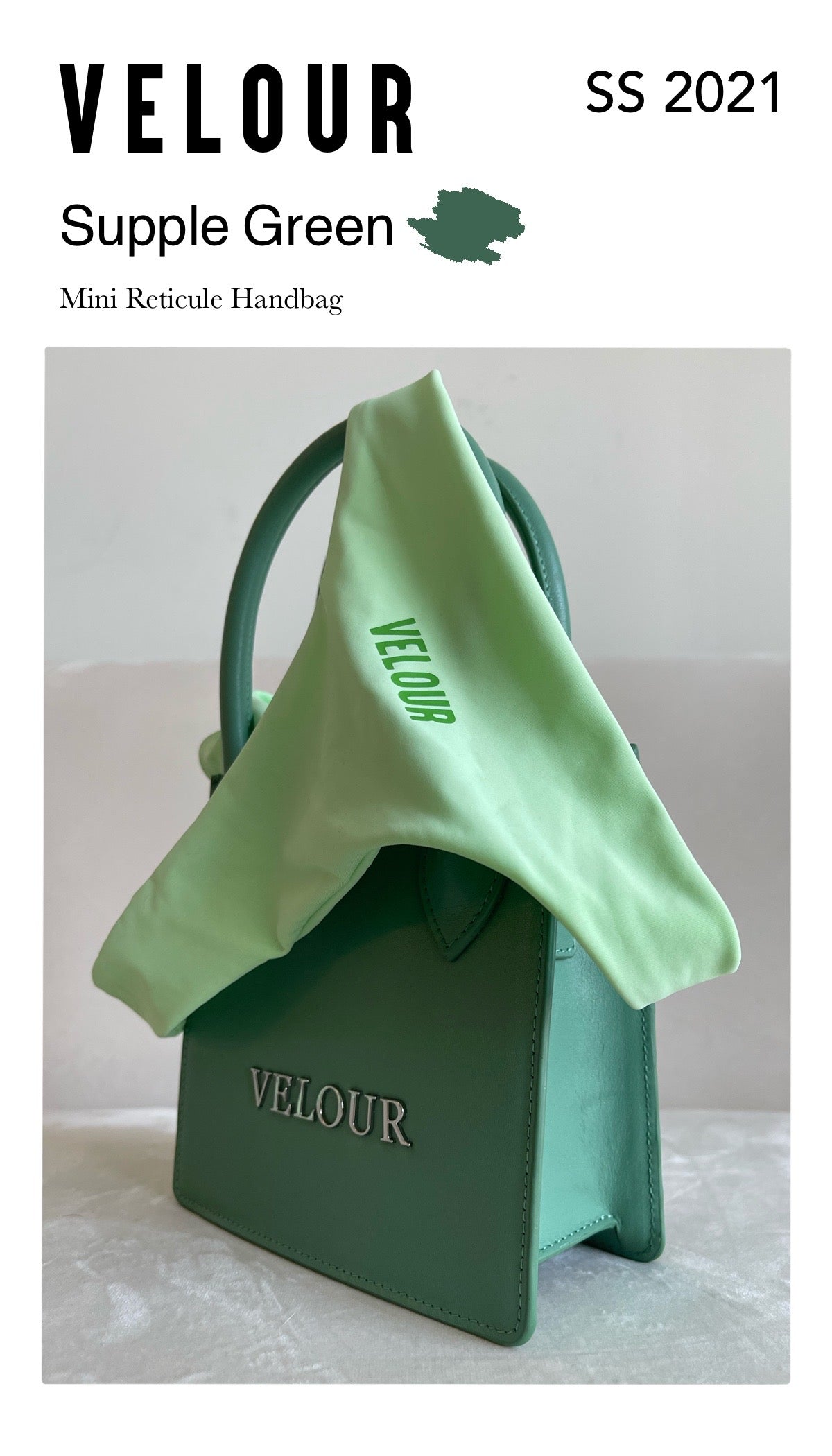 Supple Green Mini Reticule Handbag
